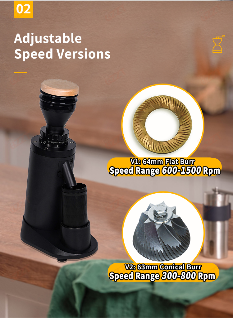 Coffee Grinder Burr Flat - GZZT ITOP40 Plus-V1/V2, moulin à café