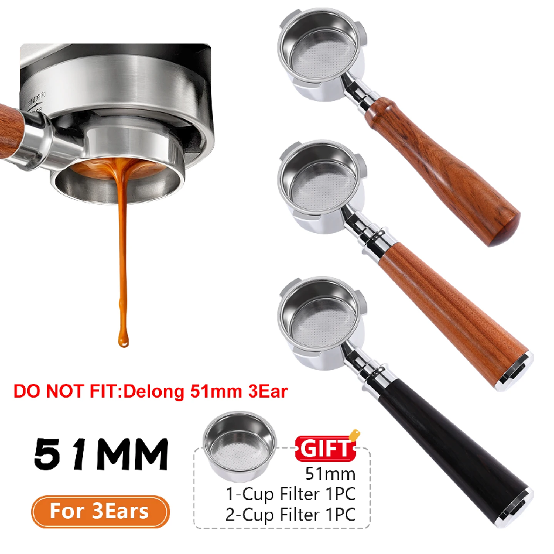 Coffee Equipment Wholesale - Porte-filtre à café sans fond, 51mm,