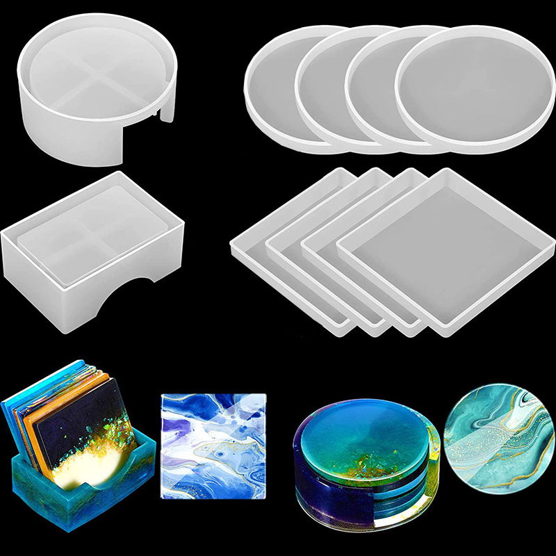 Coffee Equipment And Tools - Moule rond et carré en Silicone,