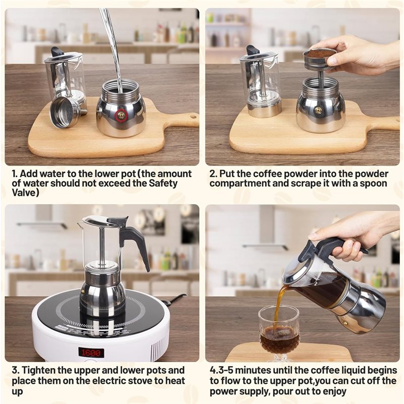 Cafetière Moka ABUI en verre t - Coffee Equipment Wholesale avis et prix
